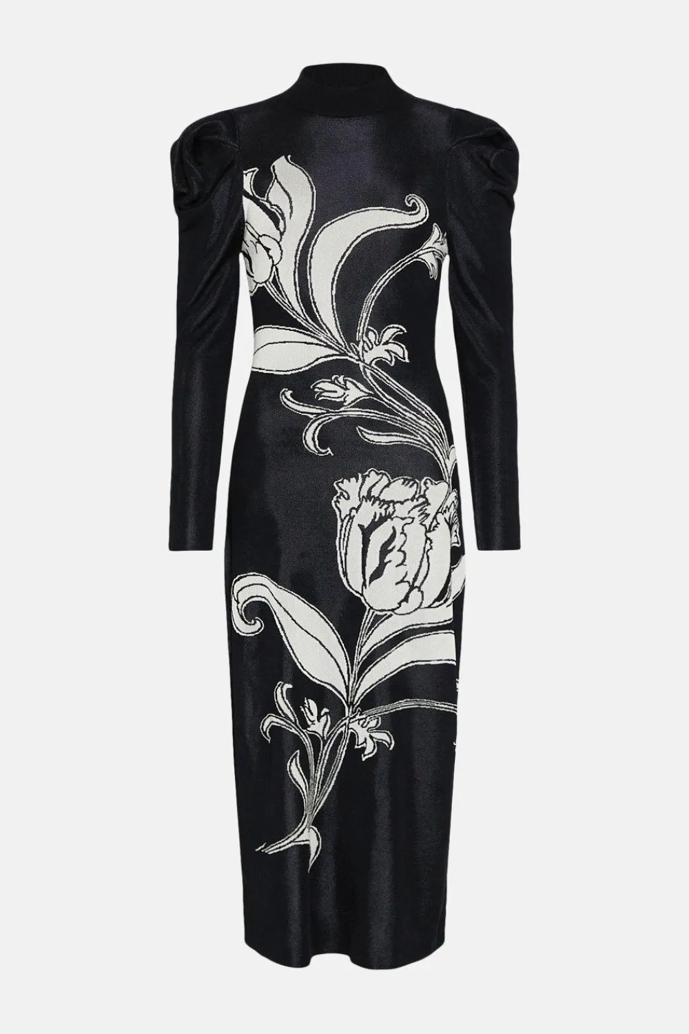 Outlet Oasis Tulip Jacquard Back Detail Maxi Dress Black