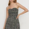 Sale Oasis Tweed Split Detail Mini Skirt Multi