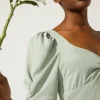 Fashion Oasis Twist Front Bias Cut Maxi Dress Sage