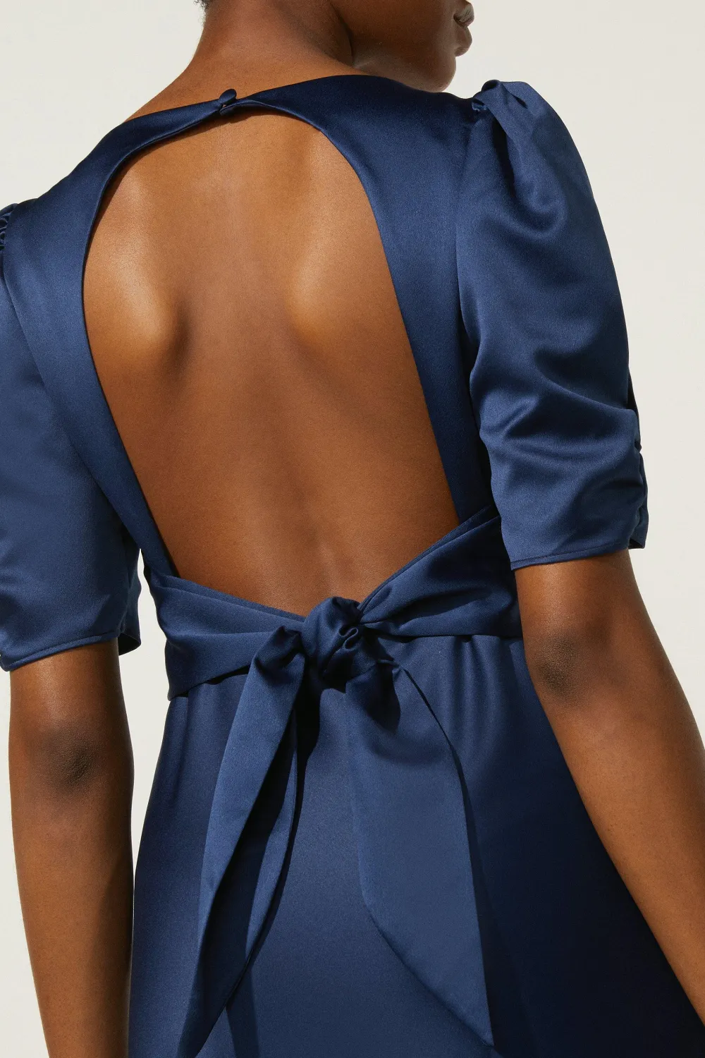 Sale Oasis Twist Front Bias Cut Maxi Dress Navy