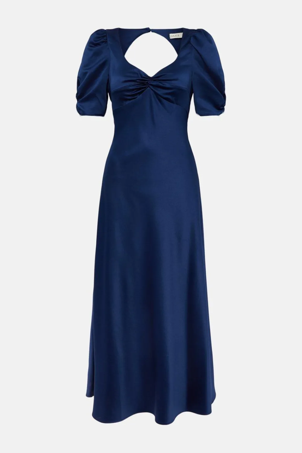 Sale Oasis Twist Front Bias Cut Maxi Dress Navy