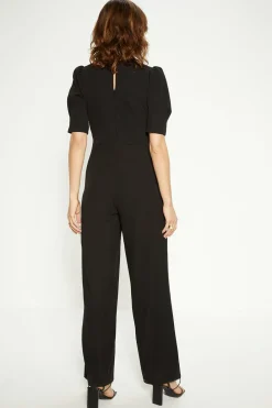 Discount Oasis Twist Front Jersey Crepe Jumpsuit Black