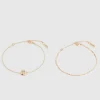 New Oasis Two Pack Celestial Detail Bracelets Gold