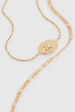New Oasis Two Pack Celestial Detail Bracelets Gold