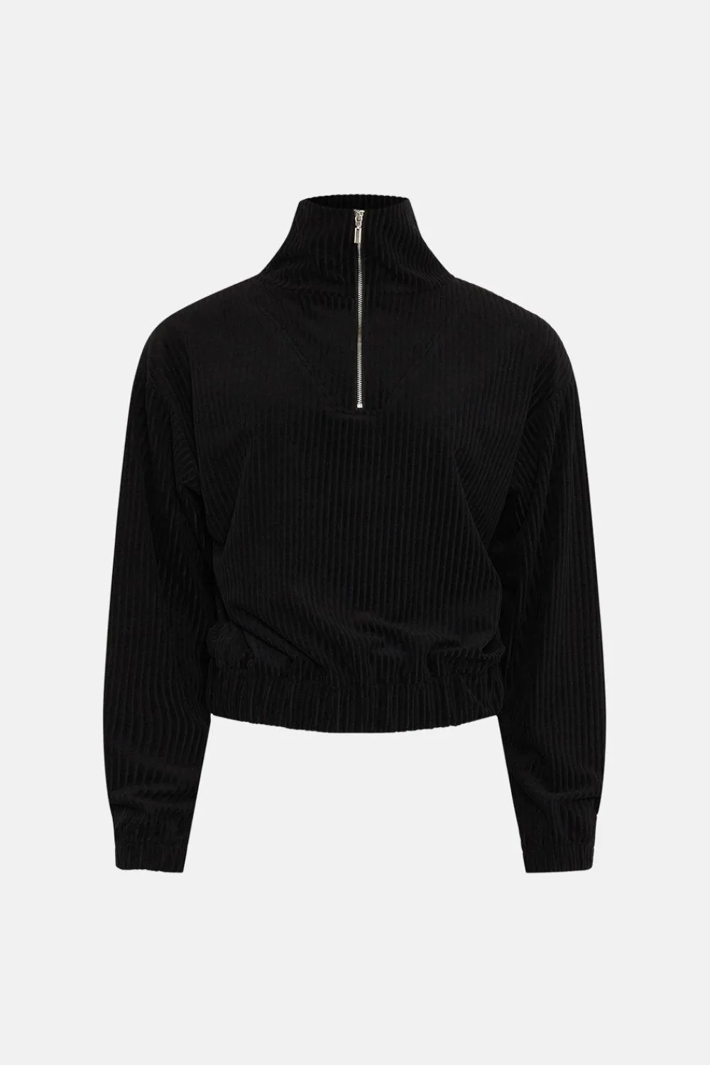 Discount Oasis Velour Rib Half Zip Sweater Camel