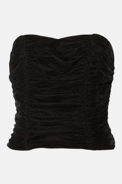 Best Oasis Velvet Bustier Top Black