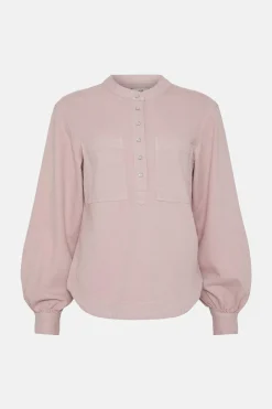 Fashion Oasis Washed Denim Over-Shirt Pale Pink