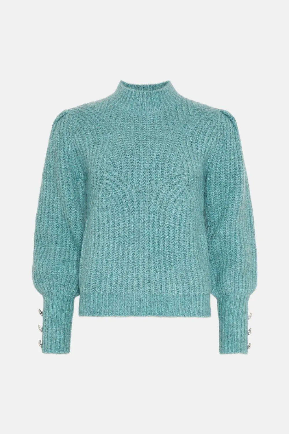 Best Oasis Wool Blend Statement Button Pointelle Jumper Pink