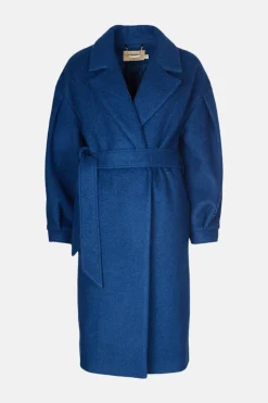 Outlet Oasis Wool Mix Balloon Sleeve Coat Blue