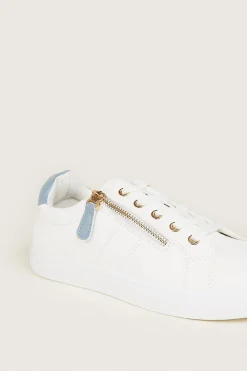 Online Oasis Zip Side Detail Trainers Blue